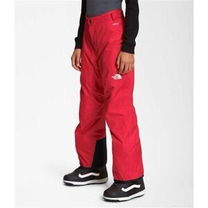 The North Face Freedom Red Waterproof Snow Pants with Black Cuffs 6t $125